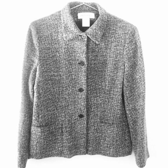 Jones New York Jackets & Blazers - JONES NEW YORK Vintage Oversized Wool Tweed Blazer